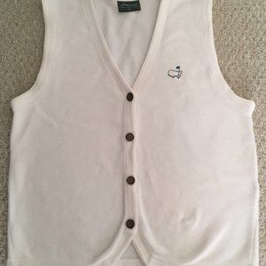 Masters Sweater Vest, Women's Size Medium, Cream, Button Down